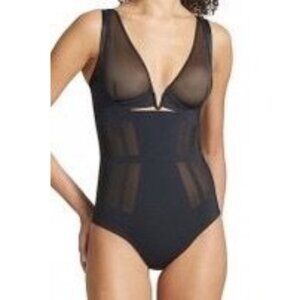 NWT Commando Lux Control Mesh BODYSUIT NEW Small Black Lingerie Shapewear